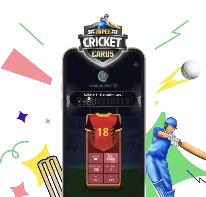 Play Cricket card game on Zupee